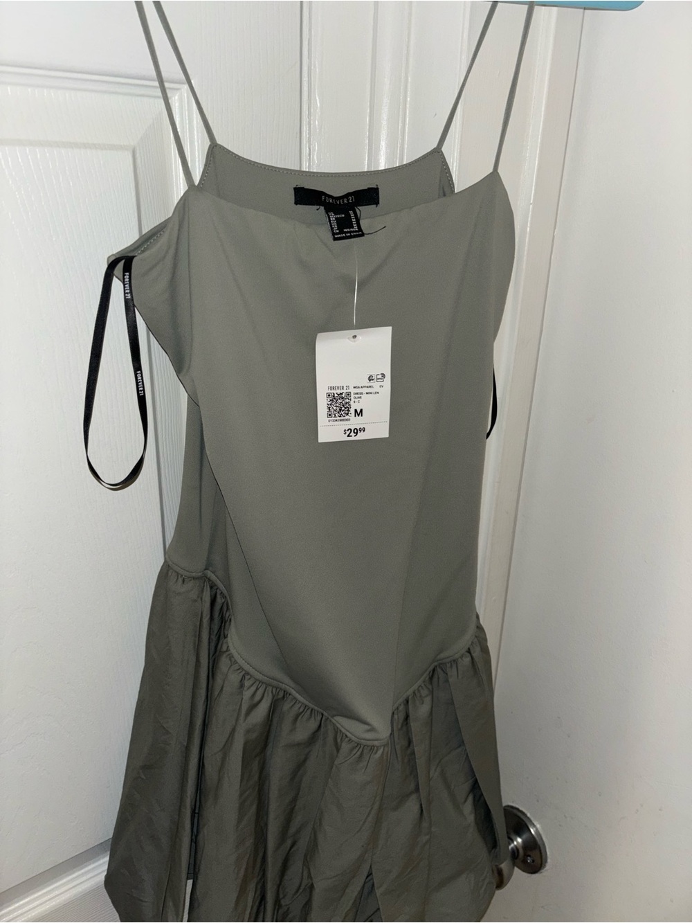 Forever 21 Olive Green Spaghetti Strap Mini Dress